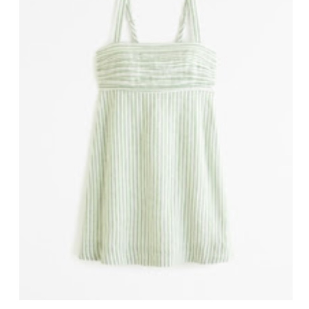 Abercrombie & Fitch Green Striped Mini Dress